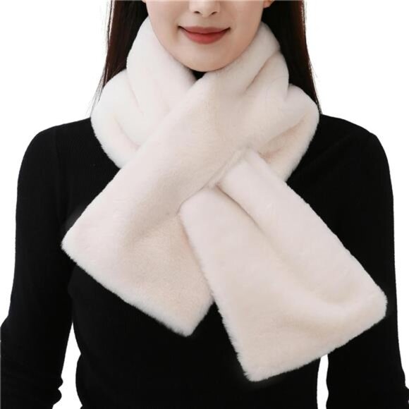 Women's Faux Fur Collar Scarf: A Versatile Faux Fur Scarves Neck Shrug - Picture 1 of 7